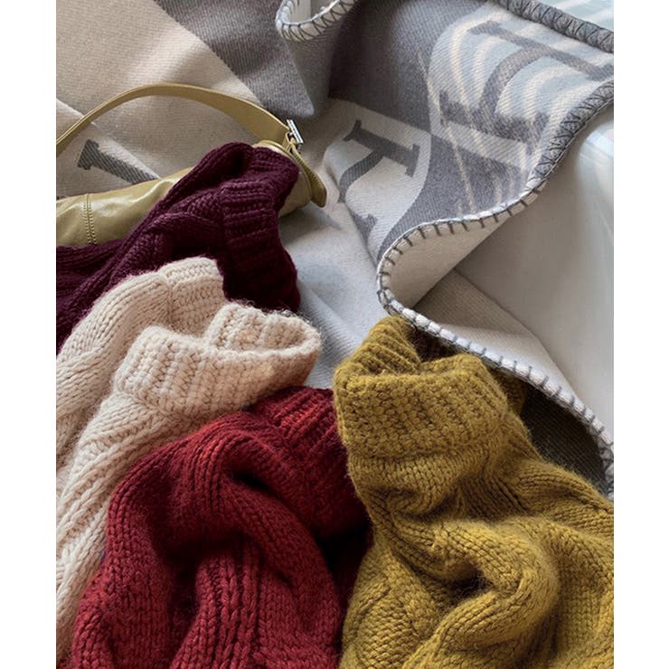 韓国風 ケーブル編み ニット レディース | Miniministore | 詳細画像18 