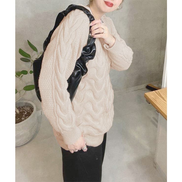 韓国風 ケーブル編み ニット レディース | Miniministore | 詳細画像6 