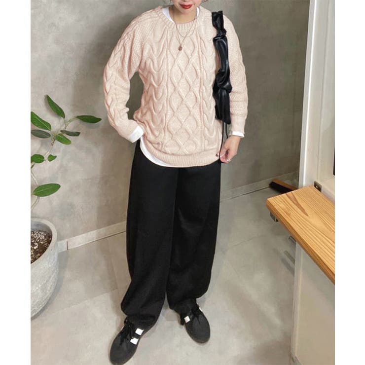 韓国風 ケーブル編み ニット レディース | Miniministore | 詳細画像8 