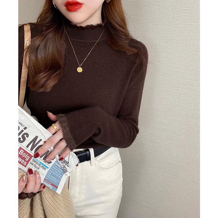 ハイネックニットトップスフリルニットソー | Miniministore | 詳細画像11 