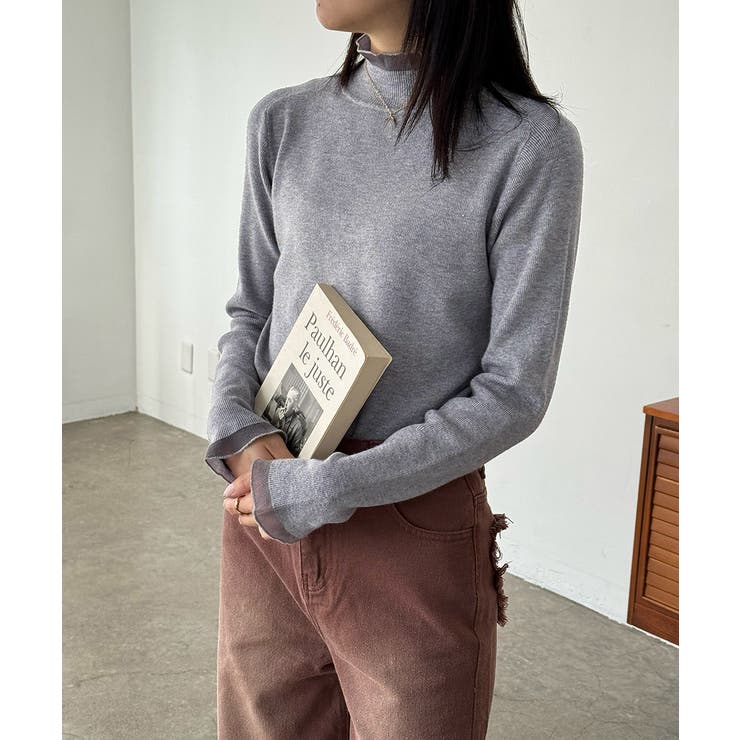 ハイネックニットトップスフリルニットソー | Miniministore | 詳細画像17 