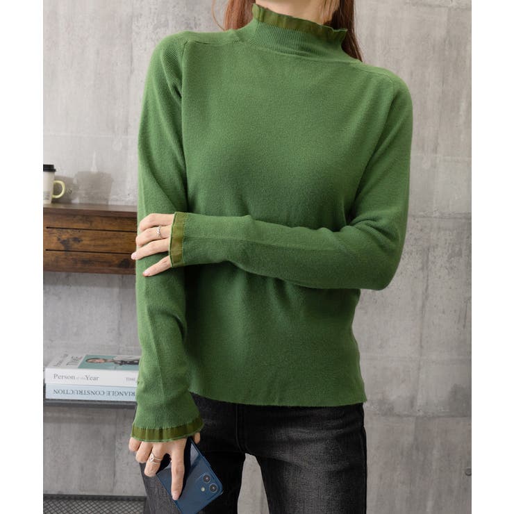 ハイネックニットトップスフリルニットソー | Miniministore | 詳細画像32 