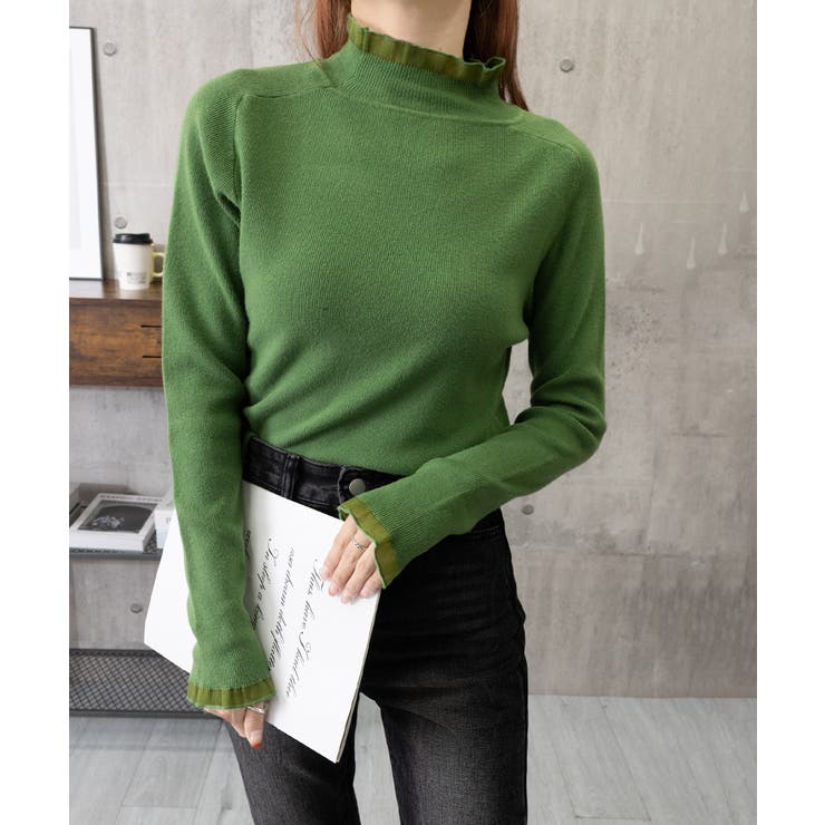 ハイネックニットトップスフリルニットソー | Miniministore | 詳細画像33 