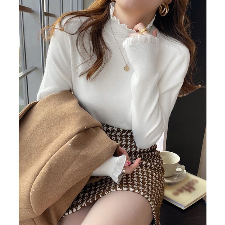 ハイネックニットトップスフリルニットソー | Miniministore | 詳細画像4 