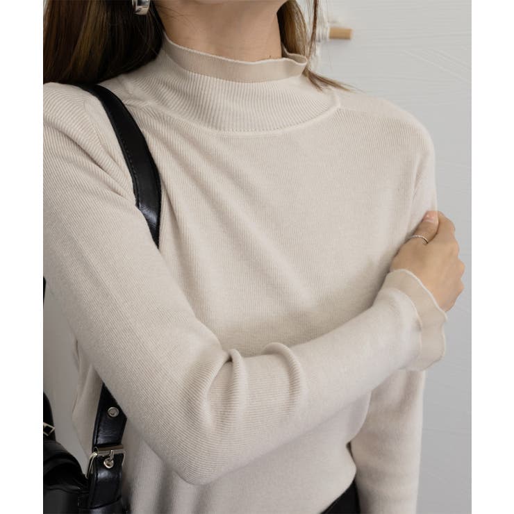 ハイネックニットトップスフリルニットソー | Miniministore | 詳細画像48 