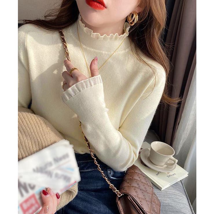 ハイネックニットトップスフリルニットソー | Miniministore | 詳細画像6 