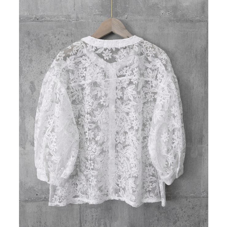 レースブラウスレディースシアーシャツ上品 | Miniministore | 詳細画像28 