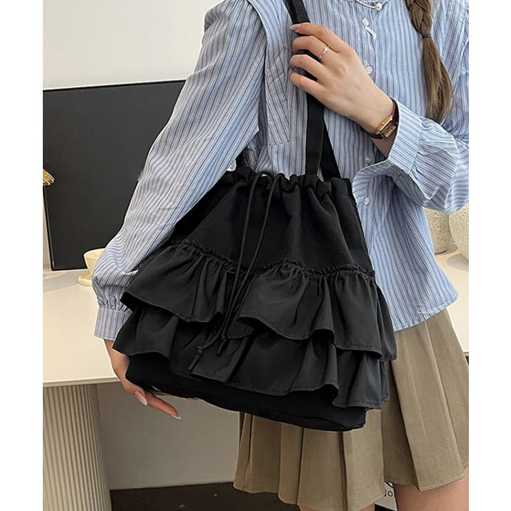 ティアードフリルトートバッグ キャンバス | Miniministore | 詳細画像6 