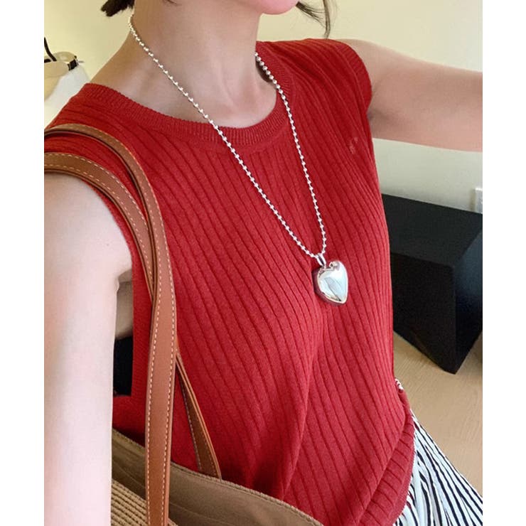 サマーニットタンクトップ 背中開き 夏服 | Miniministore | 詳細画像11 