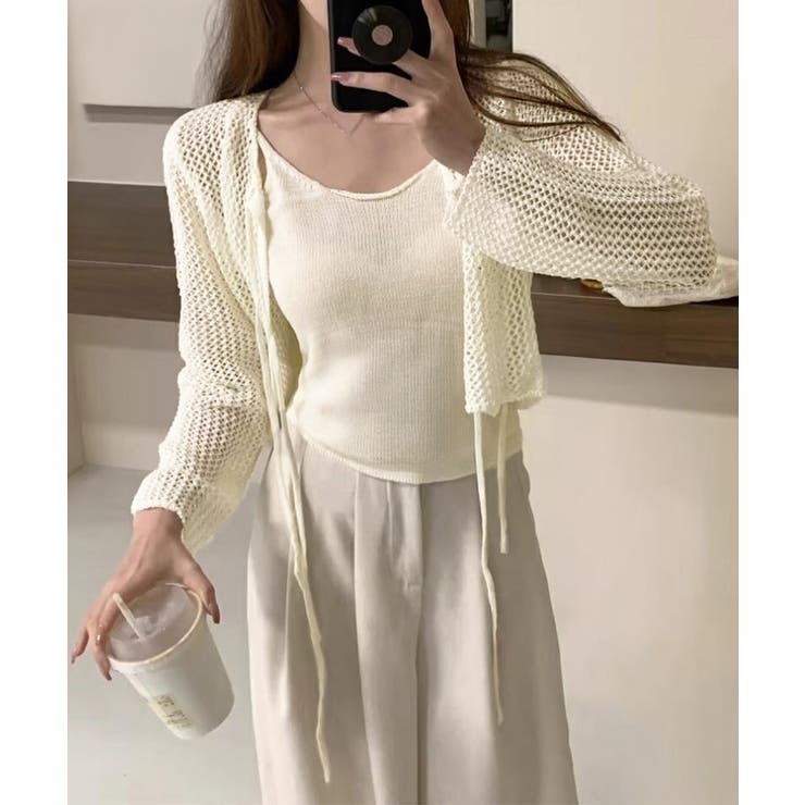 メッシュカーディガン キャミソールセット | Miniministore | 詳細画像9 