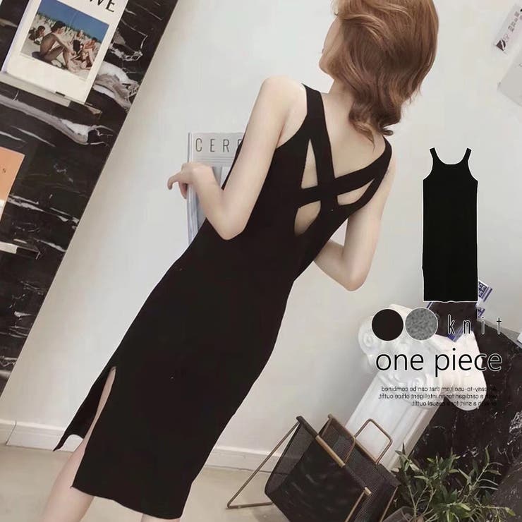 ニットワンピース ノースリーブ レディース | Miniministore | 詳細画像1 