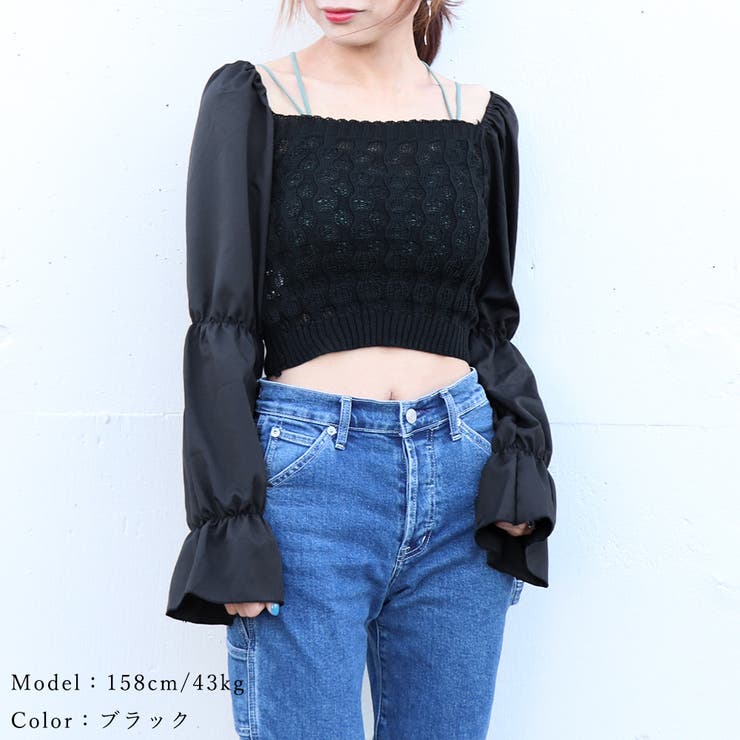 シャツブラウス スクエアネック レディース | Miniministore | 詳細画像13 