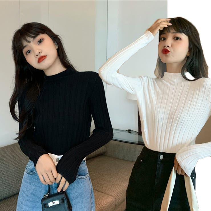 大人気！まとめ一覧 プチハイネック 柔らかいトップス 女性[品番：II000008189 Mサイズ