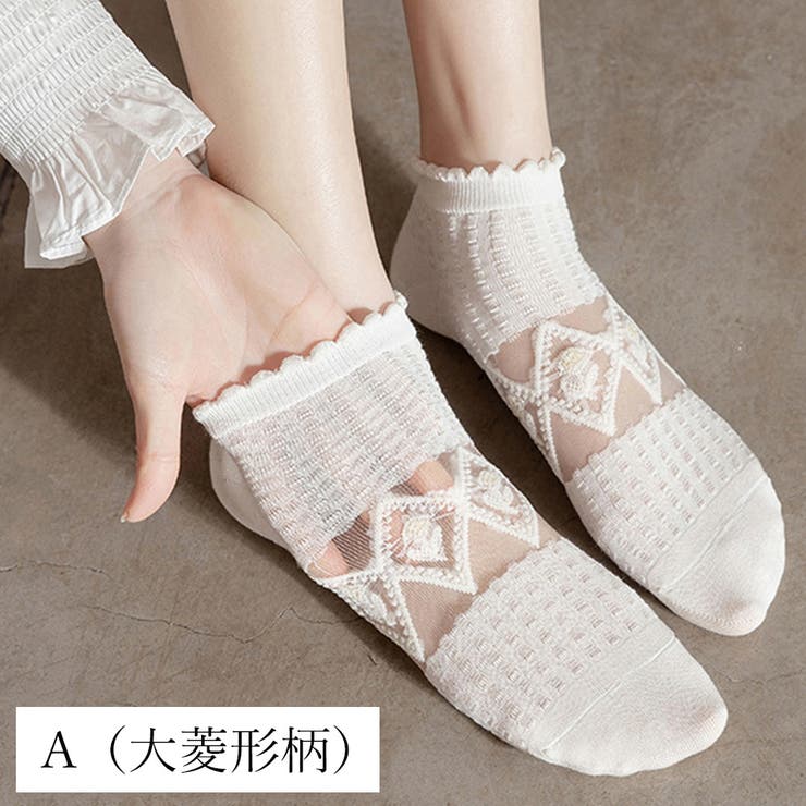 シースルーソックス 花柄 レース女性用 | Miniministore | 詳細画像5 