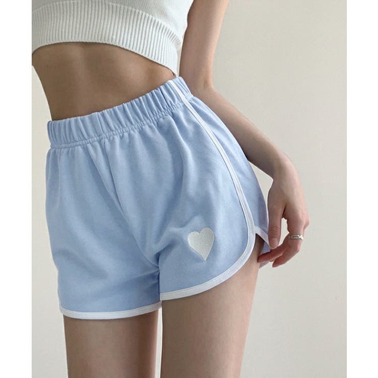 ブルー | ハートポイントショートパンツ 夏服部屋着 | Miniministore