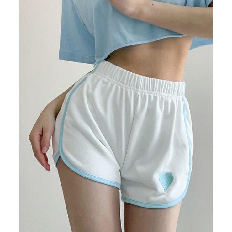 ホワイト | ハートポイントショートパンツ 夏服部屋着 | Miniministore