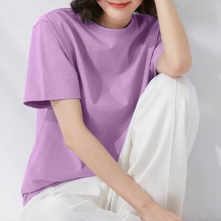 tシャツ レディース 半袖 無地ロングT[品番:II000010496 tシャツ レディース 半袖 無地ロングT[品番:II000010496