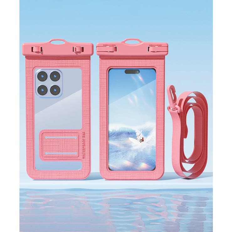 ピンク | スマホ用防水ケース 水中撮影スマホポーチ | Miniministore