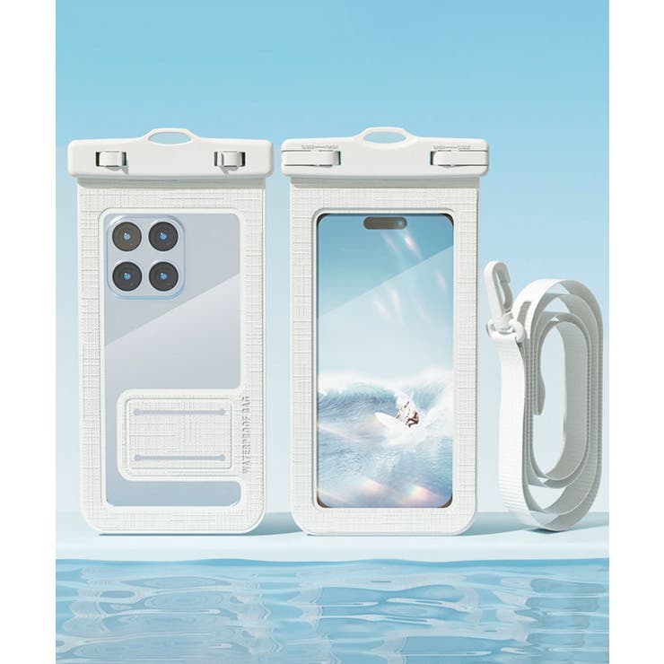 ホワイト | スマホ用防水ケース 水中撮影スマホポーチ | Miniministore