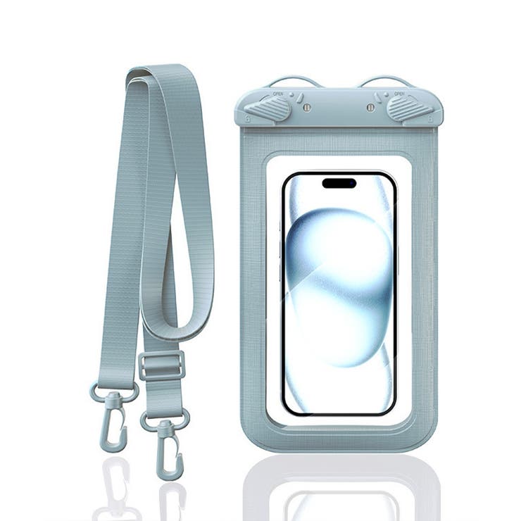 ライトブルー | スマホ防水ケース タッチ可 スマホポーチ | Miniministore