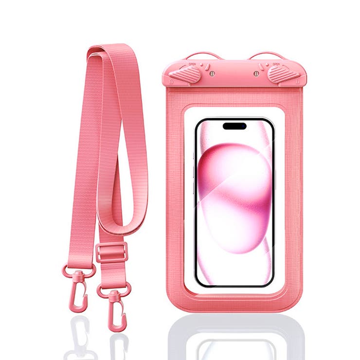 ピンク | スマホ防水ケース タッチ可 スマホポーチ | Miniministore