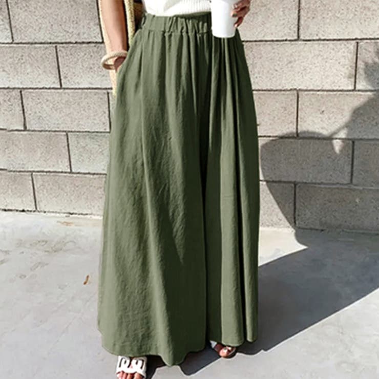 綿麻風 ワイドパンツ レディーススカンツ 品番 Ii Miniministore ミニミニストア のレディース ファッション通販 Shoplist ショップリスト