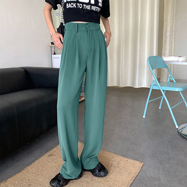 セミワイドパンツ レディース スラックス オフィスカジュアル