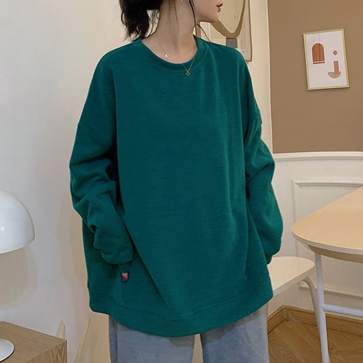 ダークグリーン | スウェットトレーナー 長袖 レディース | Miniministore