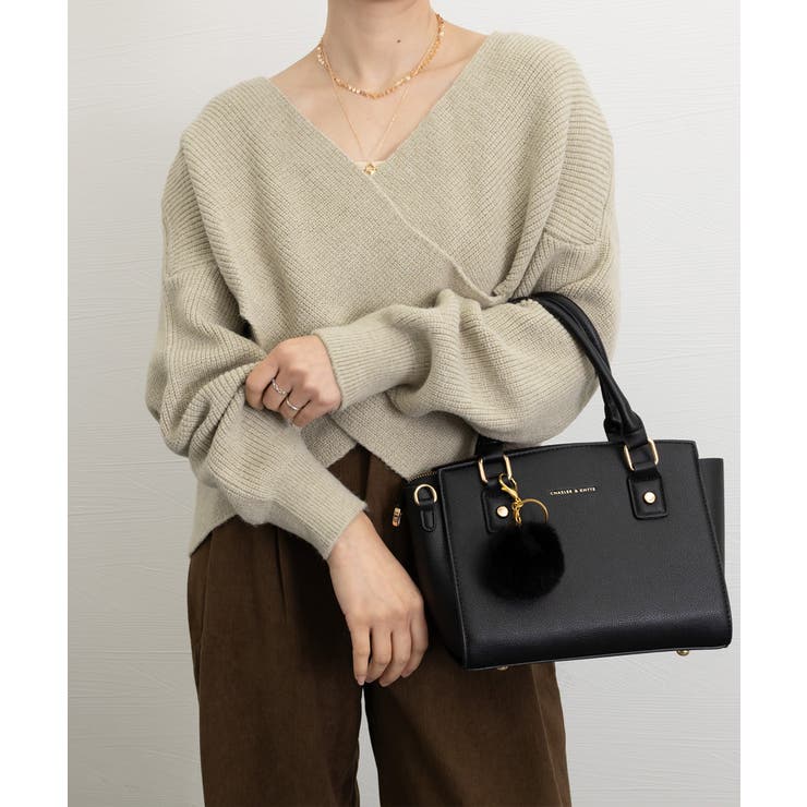 ベージュ | カシュクール ニットトップス レディース | SUNSHINE CLOSET