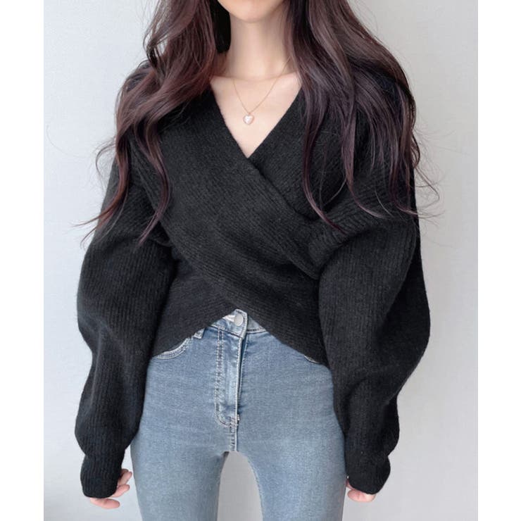 カシュクール ニットトップス レディース[品番：AGCW0005417