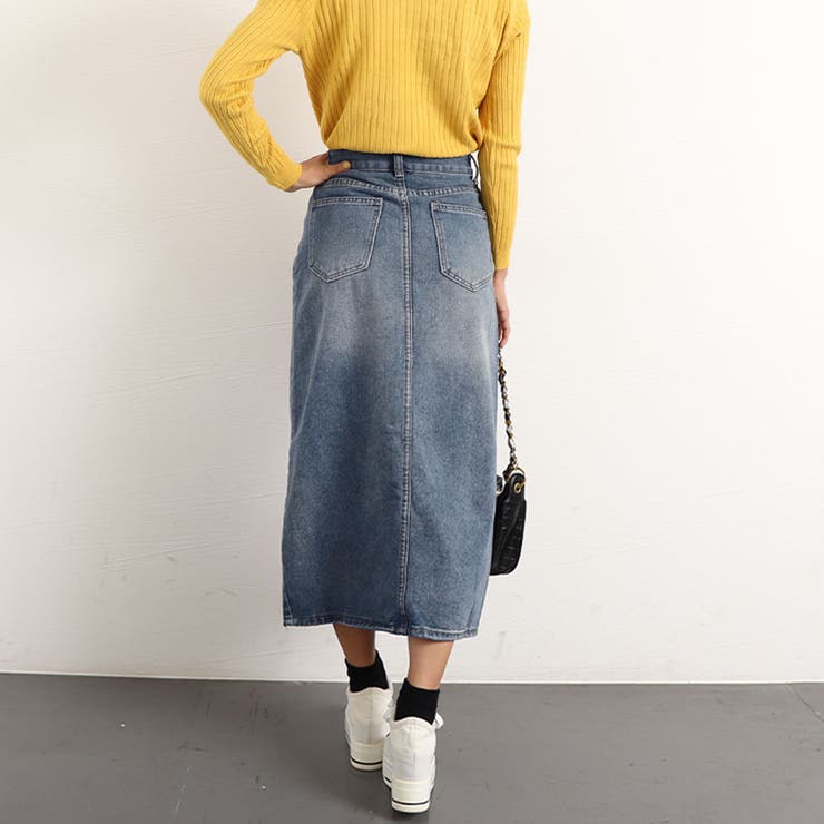 デニム タイトスカート フロントスリット | Miniministore | 詳細画像14 