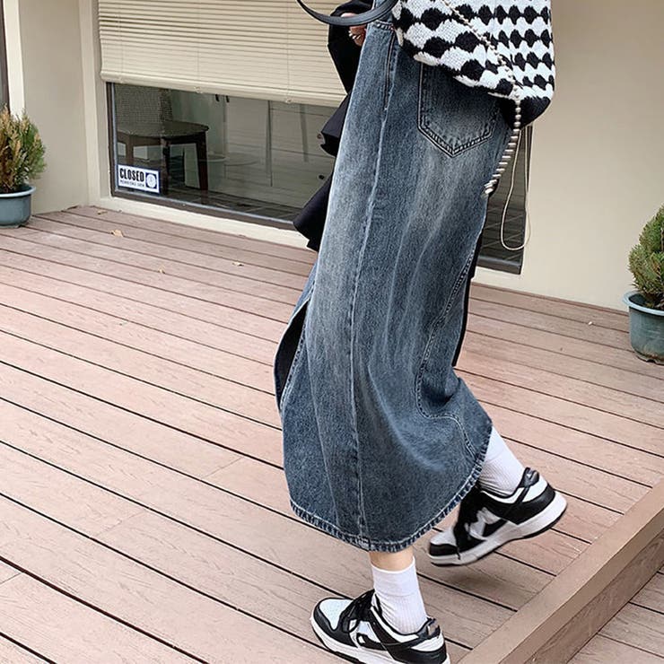 デニム タイトスカート フロントスリット | Miniministore | 詳細画像8 