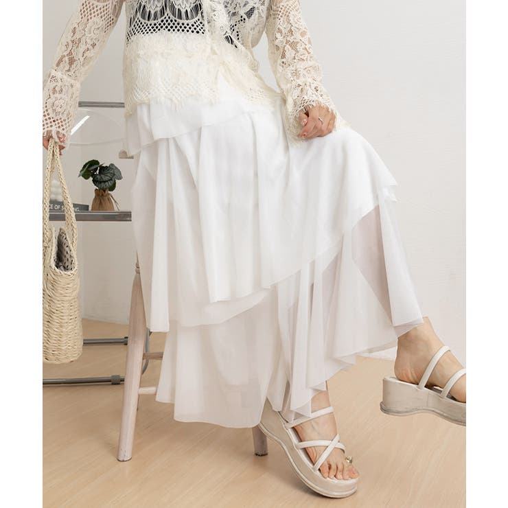 チュールティアードスカート ハイウエスト | Miniministore | 詳細画像10 