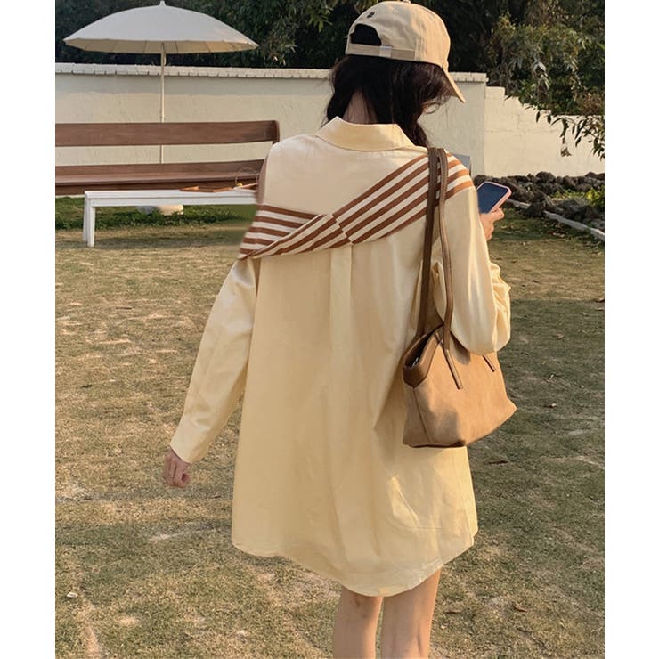 オフショルダーシャツ肩掛け付きシャツ春夏[品番：II000011594