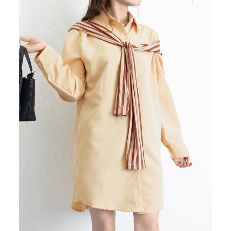 オフショルダーシャツ肩掛け付きシャツ春夏[品番：II000011594