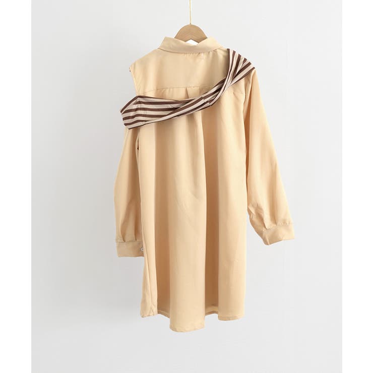 オフショルダーシャツ肩掛け付きシャツ春夏 | Miniministore | 詳細画像16 