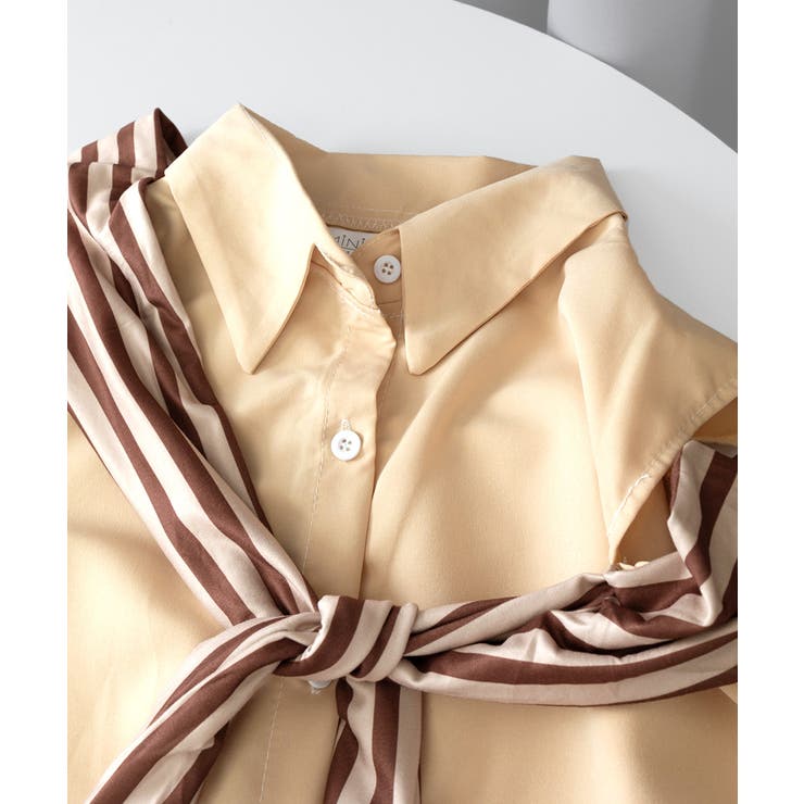 オフショルダーシャツ肩掛け付きシャツ春夏 | Miniministore | 詳細画像17 