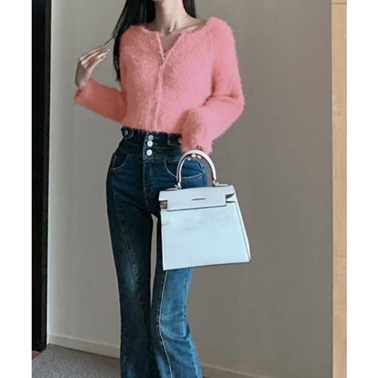 ダブルジップ シャギーニット ショート丈 | Miniministore | 詳細画像19 