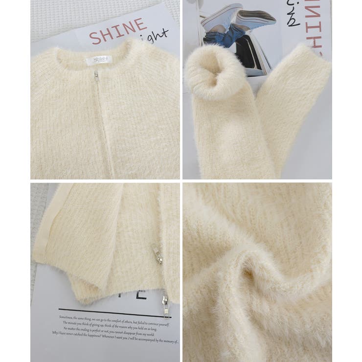 ダブルジップ シャギーニット ショート丈 | Miniministore | 詳細画像26 