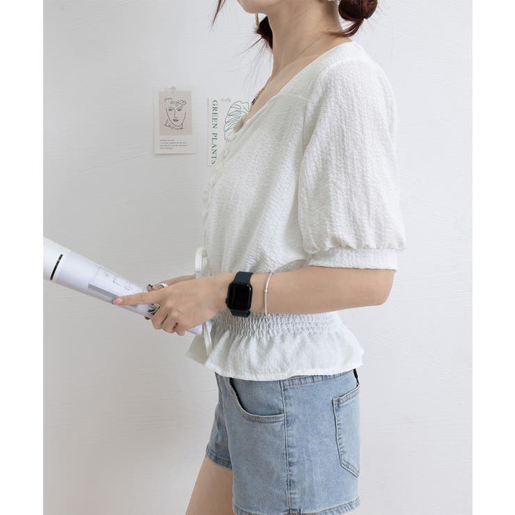 レースアップブラウスウエストシャーリング | Miniministore | 詳細画像13 