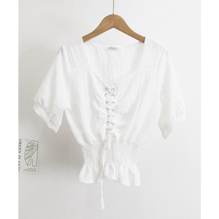 レースアップブラウスウエストシャーリング | Miniministore | 詳細画像20 