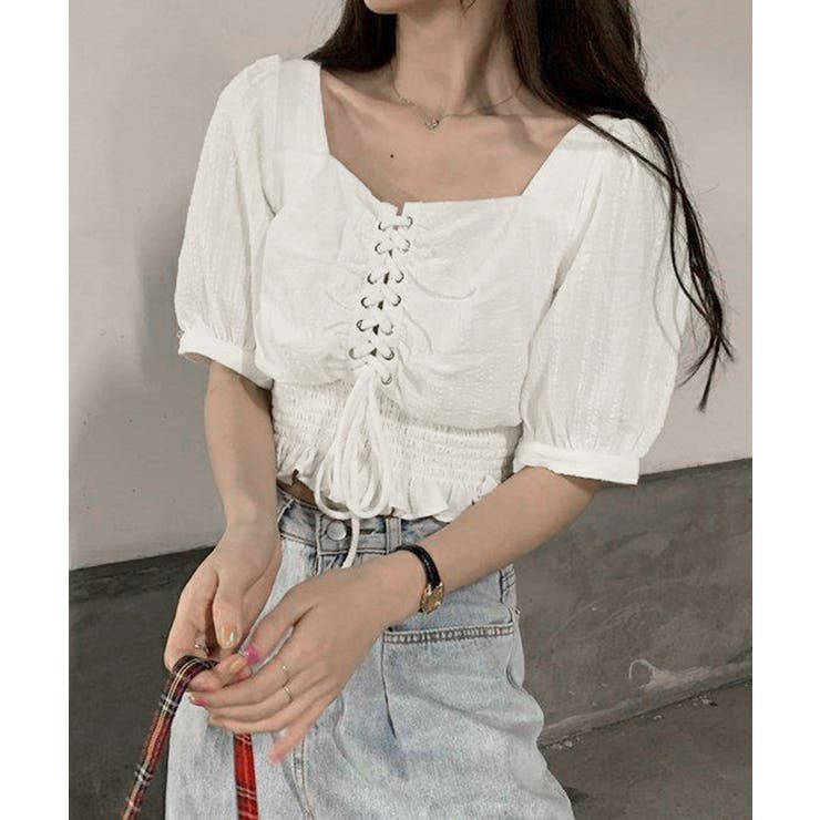 レースアップブラウスウエストシャーリング | Miniministore | 詳細画像5 