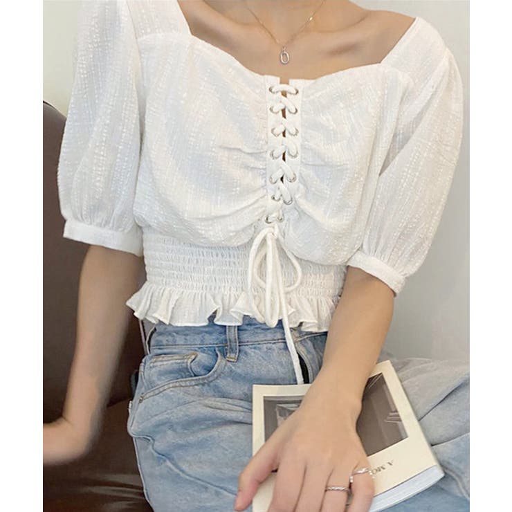 レースアップブラウスウエストシャーリング | Miniministore | 詳細画像9 