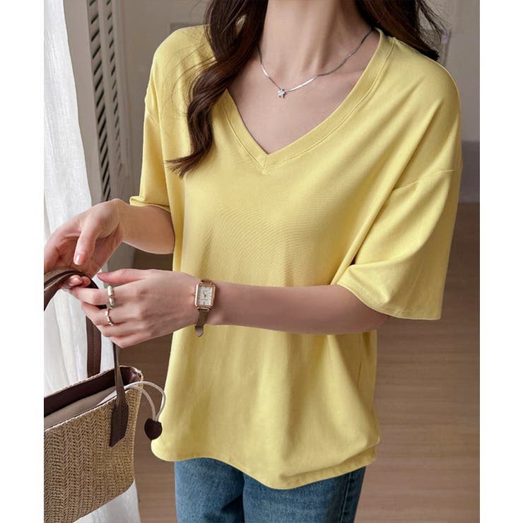 ビッグtシャツレディース無地半袖Tシャツ | Miniministore | 詳細画像15 