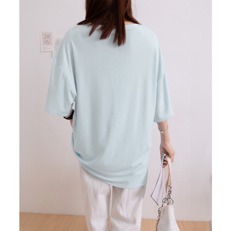 ビッグtシャツレディース無地半袖Tシャツ | Miniministore | 詳細画像19 