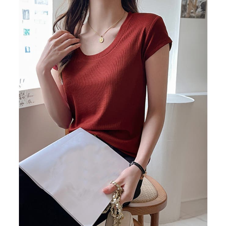 UネックTシャツ レディース 半袖 夏服 | Miniministore | 詳細画像12 
