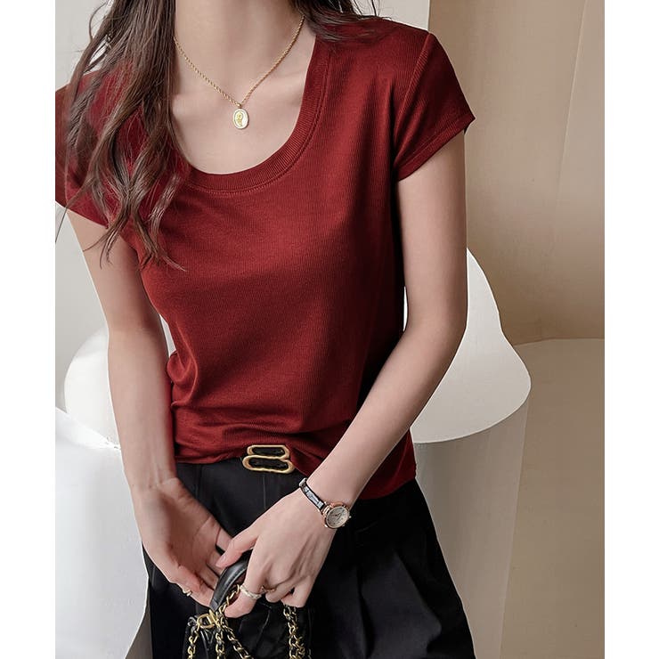 UネックTシャツ レディース 半袖 夏服 | Miniministore | 詳細画像13 