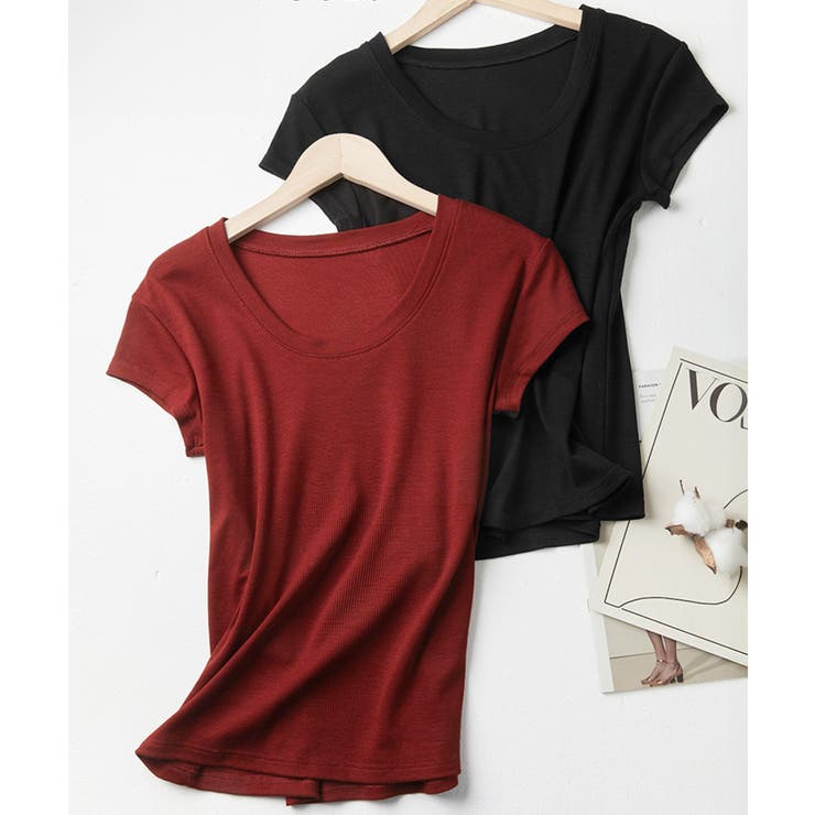 UネックTシャツ レディース 半袖 夏服 | Miniministore | 詳細画像14 