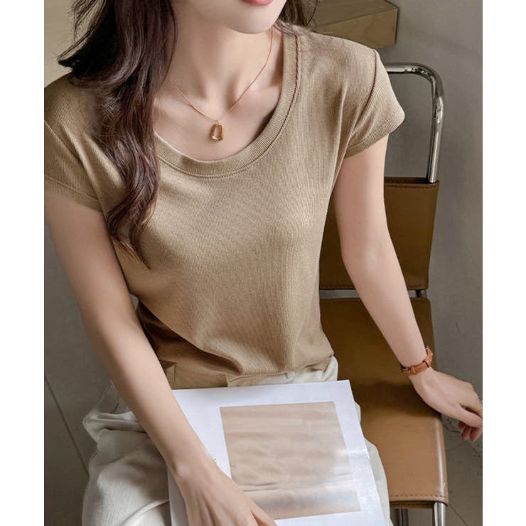 UネックTシャツ レディース 半袖 夏服 | Miniministore | 詳細画像2 