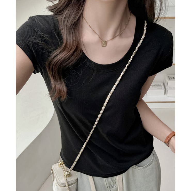 UネックTシャツ レディース 半袖 夏服 | Miniministore | 詳細画像6 